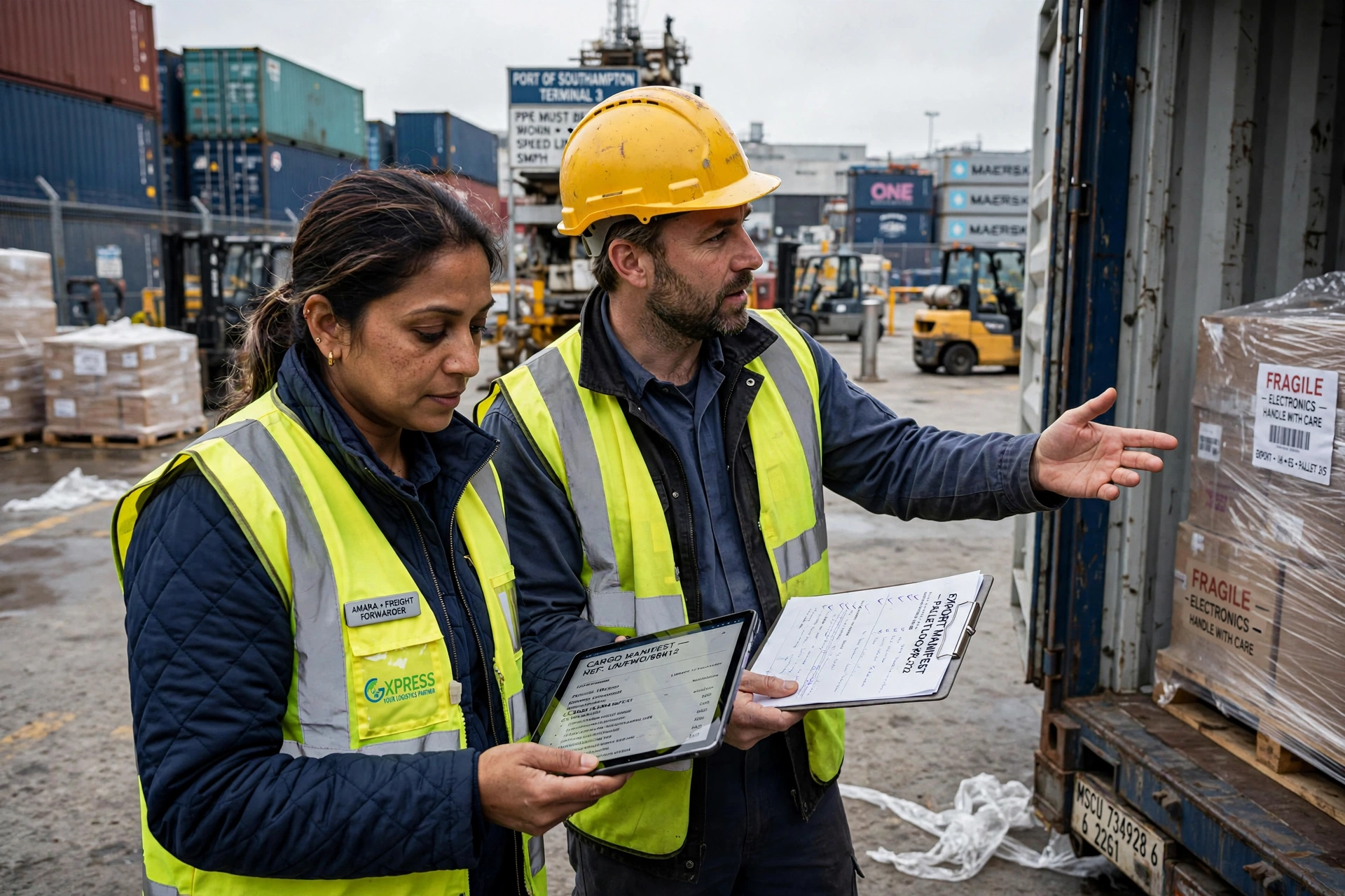 Gxpresss logistics operations at a UK port